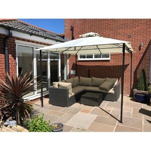 Garden Store Direct (Malaga 3x3 Gazebo Ecru) Garden Gazebo Party Shelter Malaga Canopy 3m x 3m