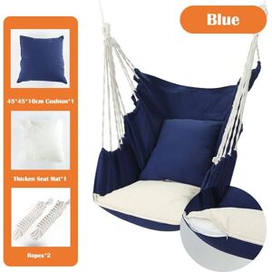 Unbranded (Blue) Hammock Chair Patio Porch Yard Tree Hanging Air Swing Seat Rope Chair Out Unbranded (Blue) Hammock Chair Patio Porch Yard Tree Hanging Air Swing Seat Rope Chair Out