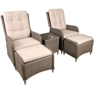 Dellonda Chester Rattan Wicker Outdoor Recliner Seat & Coffee Table Set - DG68 Dellonda Chester Rattan Wicker Outdoor Recliner Seat & Coffee Table Set - DG68