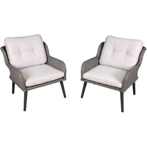 Dellonda Buxton Rattan Wicker Outdoor Lounge Chairs with Cushion - DG79 Dellonda Buxton Rattan Wicker Outdoor Lounge Chairs with Cushion - DG79