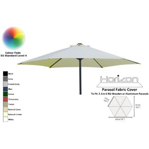 Horizon (2.5m 6arm 180g, Natural Cream) Replacement Fabric Garden Parasol Canopy Cover Horizon (2.5m 6arm 180g, Natural Cream) Replacement Fabric Garden Parasol Canopy Cover