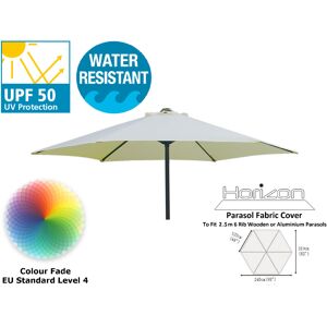 Horizon (2.5m 6arm 210g, Natural Cream) Replacement Fabric Garden Parasol Canopy Cover Horizon (2.5m 6arm 210g, Natural Cream) Replacement Fabric Garden Parasol Canopy Cover