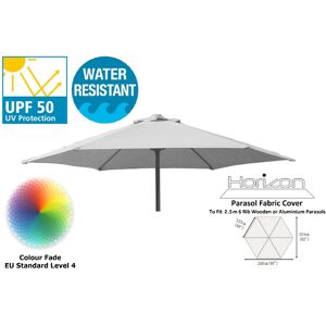 Horizon (2.5m 6arm 210g, French Grey) Replacement Fabric Garden Parasol Canopy Cover Horizon (2.5m 6arm 210g, French Grey) Replacement Fabric Garden Parasol Canopy Cover