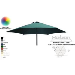 Horizon (2.7m 6arm 180g, Green) Replacement Fabric Garden Parasol Canopy Cover Horizon (2.7m 6arm 180g, Green) Replacement Fabric Garden Parasol Canopy Cover
