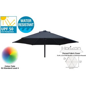 Horizon (2.5m 6arm 210g, Black) Replacement Fabric Garden Parasol Canopy Cover Horizon (2.5m 6arm 210g, Black) Replacement Fabric Garden Parasol Canopy Cover