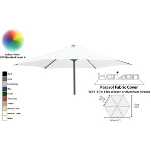 Horizon (2.7m 6arm 180g, White) Replacement Fabric Garden Parasol Canopy Cover Horizon (2.7m 6arm 180g, White) Replacement Fabric Garden Parasol Canopy Cover