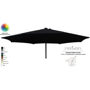 Horizon (2.7m 8arm 180g, Black) Replacement Fabric Garden Parasol Canopy Cover Horizon (2.7m 8arm 180g, Black) Replacement Fabric Garden Parasol Canopy Cover