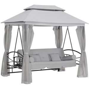 Outsunny 3 Seater Swing Chair Hammock Gazebo Patio Bench Outdoor Outsunny 3 Seater Swing Chair Hammock Gazebo Patio Bench Outdoor
