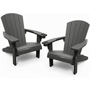Keter 247060 Alpine Adirondack Garden Chair Graphite Grey - Indoor/Outdoor, Wide Keter 247060 Alpine Adirondack Garden Chair Graphite Grey - Indoor/Outdoor, Wide