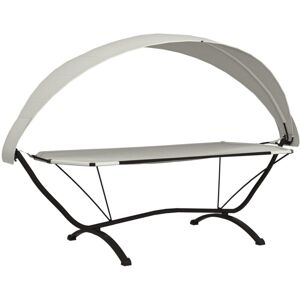 (cream) vidaXL Outdoor Lounge Bed with Canopy Steel and Oxford Fabric Garden Sun (cream) vidaXL Outdoor Lounge Bed with Canopy Steel and Oxford Fabric Garden Sun