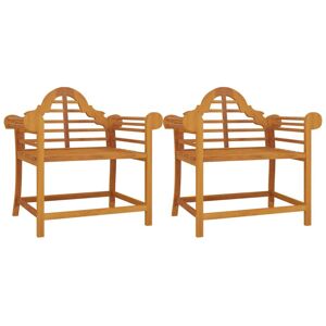 vidaXL 2x Garden Chairs 91x62x94 cm Solid Wood Teak Outdoor Wooden Patio Chair vidaXL 2x Garden Chairs 91x62x94 cm Solid Wood Teak Outdoor Wooden Patio Chair