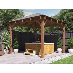 Leviathan Timber Gazebo W3.2m x D3.2m Wooden - Dunster House Leviathan Timber Gazebo W3.2m x D3.2m Wooden - Dunster House