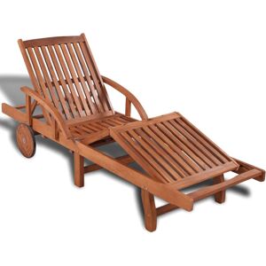 VidaXL Wooden 5-position Adjustable Sun Lounger Garden Patio Reclining Sunbed VidaXL Wooden 5-position Adjustable Sun Lounger Garden Patio Reclining Sunbed