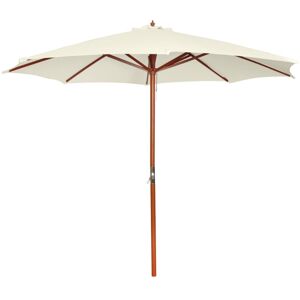 vidaXL Outdoor Umbrella 300x258cm Sand White - Outdoor Umbrella vidaXL Outdoor Umbrella 300x258cm Sand White - Outdoor Umbrella