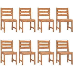 (8 pcs) vidaXL 4/6/8x Solid Wood Teak Garden Chairs Outdoor Seat Balcony Wooden (8 pcs) vidaXL 4/6/8x Solid Wood Teak Garden Chairs Outdoor Seat Balcony Wooden