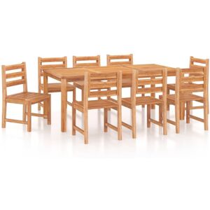 (200 cm table length, 8x chair + table) vidaXL Solid Wood Teak Garden Dining Set (200 cm table length, 8x chair + table) vidaXL Solid Wood Teak Garden Dining Set