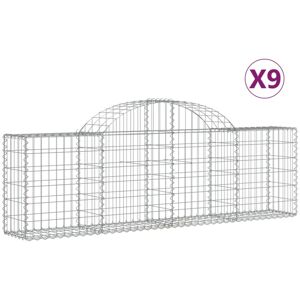 vidaXL Arched Gabion Basket Set - Garden Decorative Walls vidaXL Arched Gabion Basket Set - Garden Decorative Walls