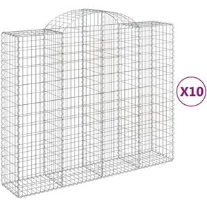 vidaXL Arched Gabion Basket 10 pcs - Garden Decorative Noise Barrier vidaXL Arched Gabion Basket 10 pcs - Garden Decorative Noise Barrier