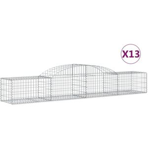 vidaXL Arched Gabion Basket - 13 pcs, 300x50x40/60 cm vidaXL Arched Gabion Basket - 13 pcs, 300x50x40/60 cm