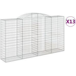 vidaXL Arched Gabion Basket - 13 pcs - 300x50x160/180 cm - Garden Wall vidaXL Arched Gabion Basket - 13 pcs - 300x50x160/180 cm - Garden Wall