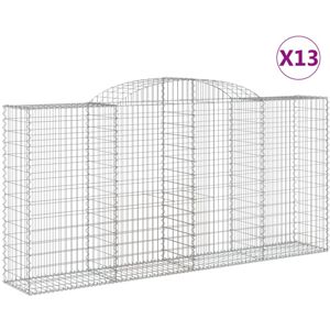 vidaXL Arched Gabion Basket - 13 pcs - Garden Decorative Wall vidaXL Arched Gabion Basket - 13 pcs - Garden Decorative Wall