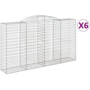 vidaXL Arched Gabion Basket - 6 pcs 300x50x160/180 cm - Garden Barrier vidaXL Arched Gabion Basket - 6 pcs 300x50x160/180 cm - Garden Barrier