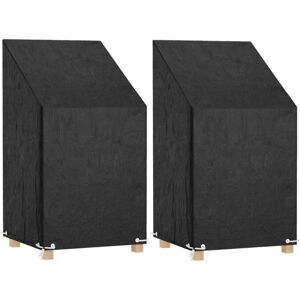 vidaXL Garden Chair Cover 65x65x80/120 cm Black - Garden Chair Cover vidaXL Garden Chair Cover 65x65x80/120 cm Black - Garden Chair Cover