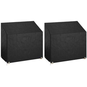 vidaXL Garden Bench Cover - Black - 130x70x70/88 cm - Waterproof UV Resistant vidaXL Garden Bench Cover - Black - 130x70x70/88 cm - Waterproof UV Resistant