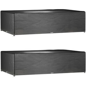 vidaXL Garden Furniture Covers 2 pcs - Rectangular Black vidaXL Garden Furniture Covers 2 pcs - Rectangular Black