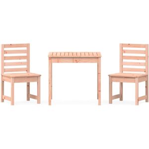 (natural douglas) vidaXL Garden Bistro Set Patio Table and Chair Wooden 3 Piece (natural douglas) vidaXL Garden Bistro Set Patio Table and Chair Wooden 3 Piece