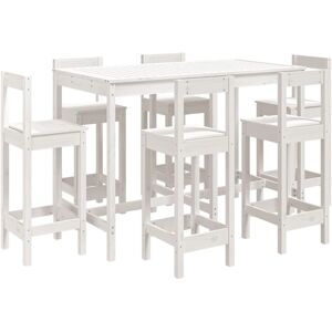 vidaXL Garden Bar Set Wooden Table and Chairs Pub Set 7 Piece Solid Wood vidaXL Garden Bar Set Wooden Table and Chairs Pub Set 7 Piece Solid Wood