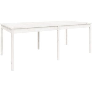 vidaXL Garden Table White 203.5x100x76 cm Pine - Wooden Garden Table vidaXL Garden Table White 203.5x100x76 cm Pine - Wooden Garden Table