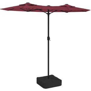 vidaXL Double-Head Parasol Garden Umbrella with LEDs - Garden Parasol vidaXL Double-Head Parasol Garden Umbrella with LEDs - Garden Parasol