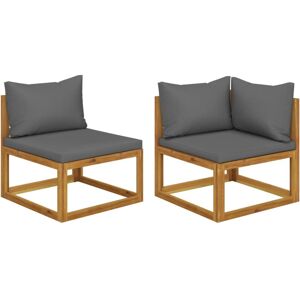 vidaXL Outdoor Wooden Corner Sofa Set with Cushions - Sofa Type vidaXL Outdoor Wooden Corner Sofa Set with Cushions - Sofa Type