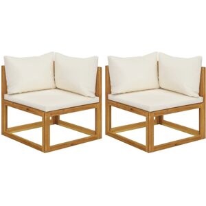 vidaXL Corner Sofa Set - Outdoor Wooden Lounge with Cushions vidaXL Corner Sofa Set - Outdoor Wooden Lounge with Cushions