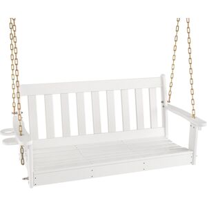 Costway HDPE Porch Swing Outdoor Patio Hanging Chair w/ Adjustable Chain Costway HDPE Porch Swing Outdoor Patio Hanging Chair w/ Adjustable Chain