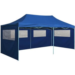 vidaXL Professional Folding Party Tent with 4 Sidewalls 3x6m Blue Steel Gazebo vidaXL Professional Folding Party Tent with 4 Sidewalls 3x6m Blue Steel Gazebo
