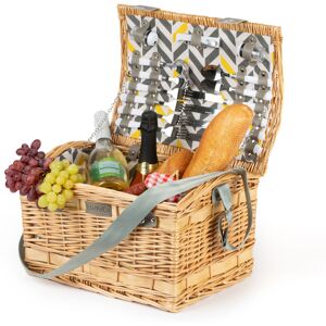 LIVIVO Luxury 4-Person Traditional Picnic Hamper - Wicker Willow Basket LIVIVO Luxury 4-Person Traditional Picnic Hamper - Wicker Willow Basket