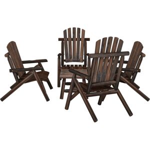 (dark brown, 2x chair + 2x bench + table) vidaXL Garden Lounge Set Wooden Outdoo (dark brown, 2x chair + 2x bench + table) vidaXL Garden Lounge Set Wooden Outdoo