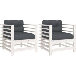 (white pine, chair) vidaXL Middle Sofas Patio Wooden Sectional Sofa with Cushion (white pine, chair) vidaXL Middle Sofas Patio Wooden Sectional Sofa with Cushion