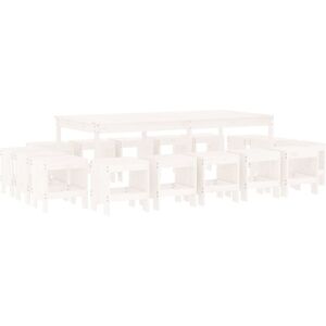 vidaXL Garden Dining Set Outdoor Table and Chair - 17 Piece Solid Wood Pine vidaXL Garden Dining Set Outdoor Table and Chair - 17 Piece Solid Wood Pine