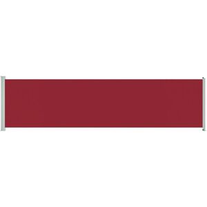 vidaXL Red Patio Retractable Side Awning - Side Awning vidaXL Red Patio Retractable Side Awning - Side Awning