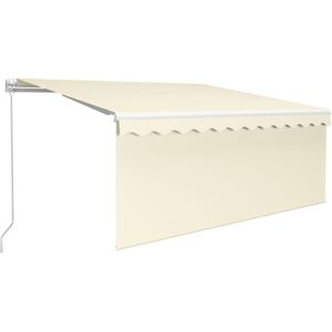 VidaXL Crema Retractable Awning with LED Light 3x2.5m VidaXL Crema Retractable Awning with LED Light 3x2.5m
