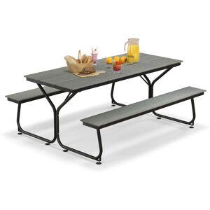 Costway 8-Person Picnic Table & Bench Set Outdoor Camping Table Chair W/Umbrella Hole Costway 8-Person Picnic Table & Bench Set Outdoor Camping Table Chair W/Umbrella Hole