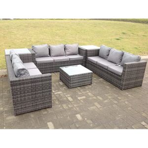 Fimous 10 Seater U Shape Rattan Sofa Set Outdoor Garden Furniture Fimous 10 Seater U Shape Rattan Sofa Set Outdoor Garden Furniture