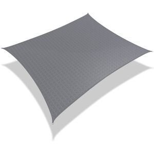 VOUNOT HDEP Sun Shade Sail Rectangle with Fixing Kits, 3x5m, Grey VOUNOT HDEP Sun Shade Sail Rectangle with Fixing Kits, 3x5m, Grey