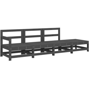 vidaXL 825536 Outdoor Bench Grey Pine Wood - Outdoor Furniture vidaXL 825536 Outdoor Bench Grey Pine Wood - Outdoor Furniture