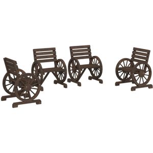 vidaXL Garden Chairs Dining Chair Outdoor Seat Chair 4 pcs Solid Wood Fir vidaXL Garden Chairs Dining Chair Outdoor Seat Chair 4 pcs Solid Wood Fir