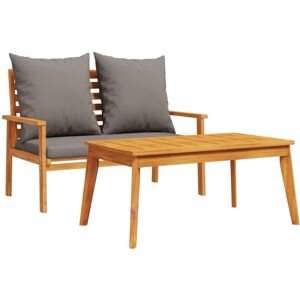 vidaXL Garden Set with Cushion Outdoor Lounge Set Table Solid Wood Acacia vidaXL Garden Set with Cushion Outdoor Lounge Set Table Solid Wood Acacia