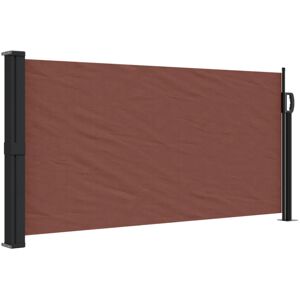 vidaXL Retractable Side Awning Privacy Screen – Brown, 100x500 cm, UV & Water-Re vidaXL Retractable Side Awning Privacy Screen – Brown, 100x500 cm, UV & Water-Re